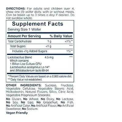 American Health Daily Chewable Tablet Acidophilus, 1 Billion Live Cultures, Beneficial Bacteria for The Digestive & Immune Systems, Strawberry, 60 Count