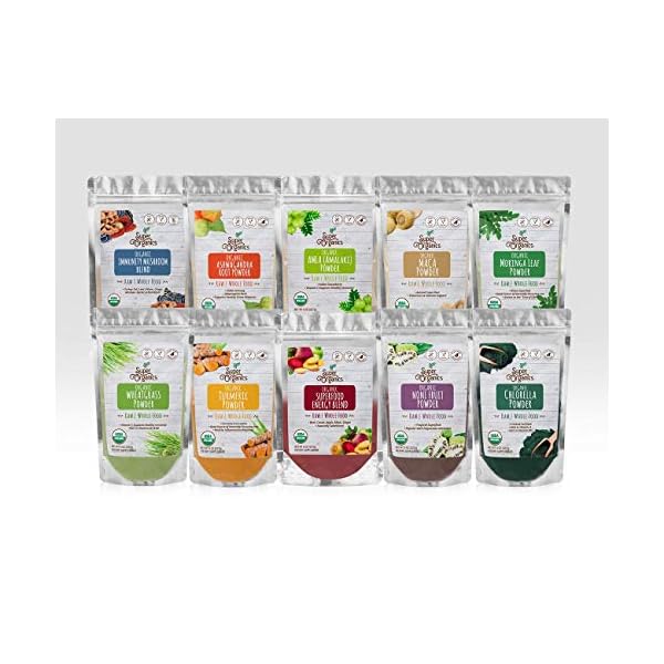 Super-Organics-Immunity-Mushroom-Blend-Turkey-Tail-Lions-Mane-Chaga-More-Organic-Superfood-Powder-Raw-Superfoods-Whole-Food-Supplement--Gluten-Free-Vegan-Non-GMO-4-oz Super Organics Immunity Mushroom Blend | Turkey Tail, Lion’s Mane, Chaga & More | Organic Superfood Powder | Raw Superfoods | Whole Food Supplement – Gluten-Free, Vegan & Non-GMO, 4 oz