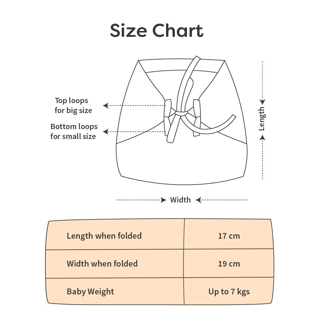 superbottoms Basic Langot | New born Baby Essential | 100% Pure Cotton Double Layered | Extra Soft & Breathable Nappy For Baby Girl And Baby Boy | Fits Medium To Large | Up To 5 Kg (0-9 Months) 18 Pcs - Image 5 thumbnail