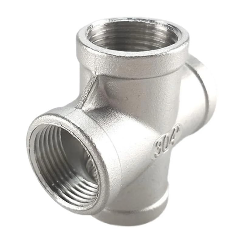 Connecteur en croix femelle 1-1/2 BSP taraudé inox raccord tuyauterie 4 voies equal