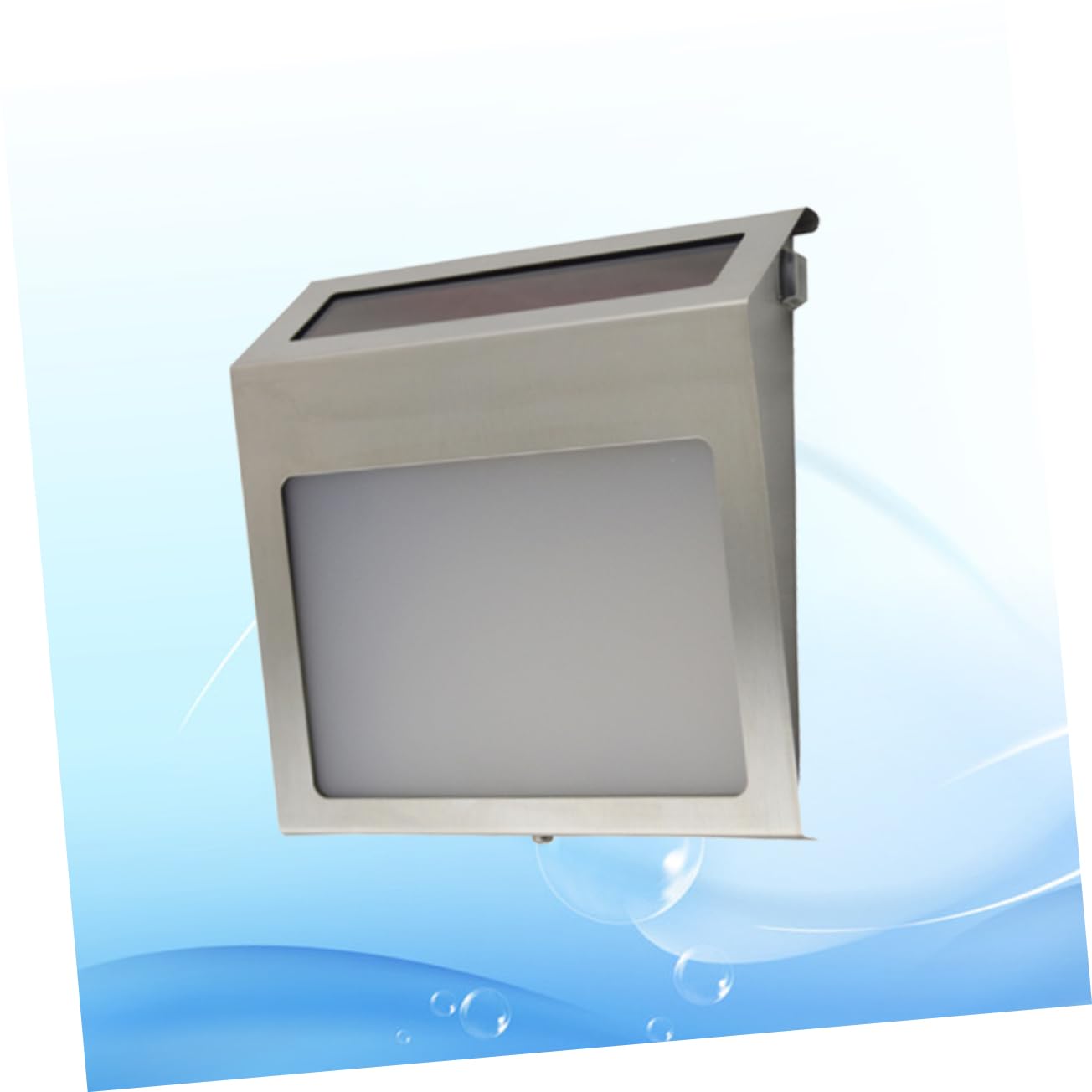 Targa Indirizzo Luminosa Solare in Acciaio Inox, Argento