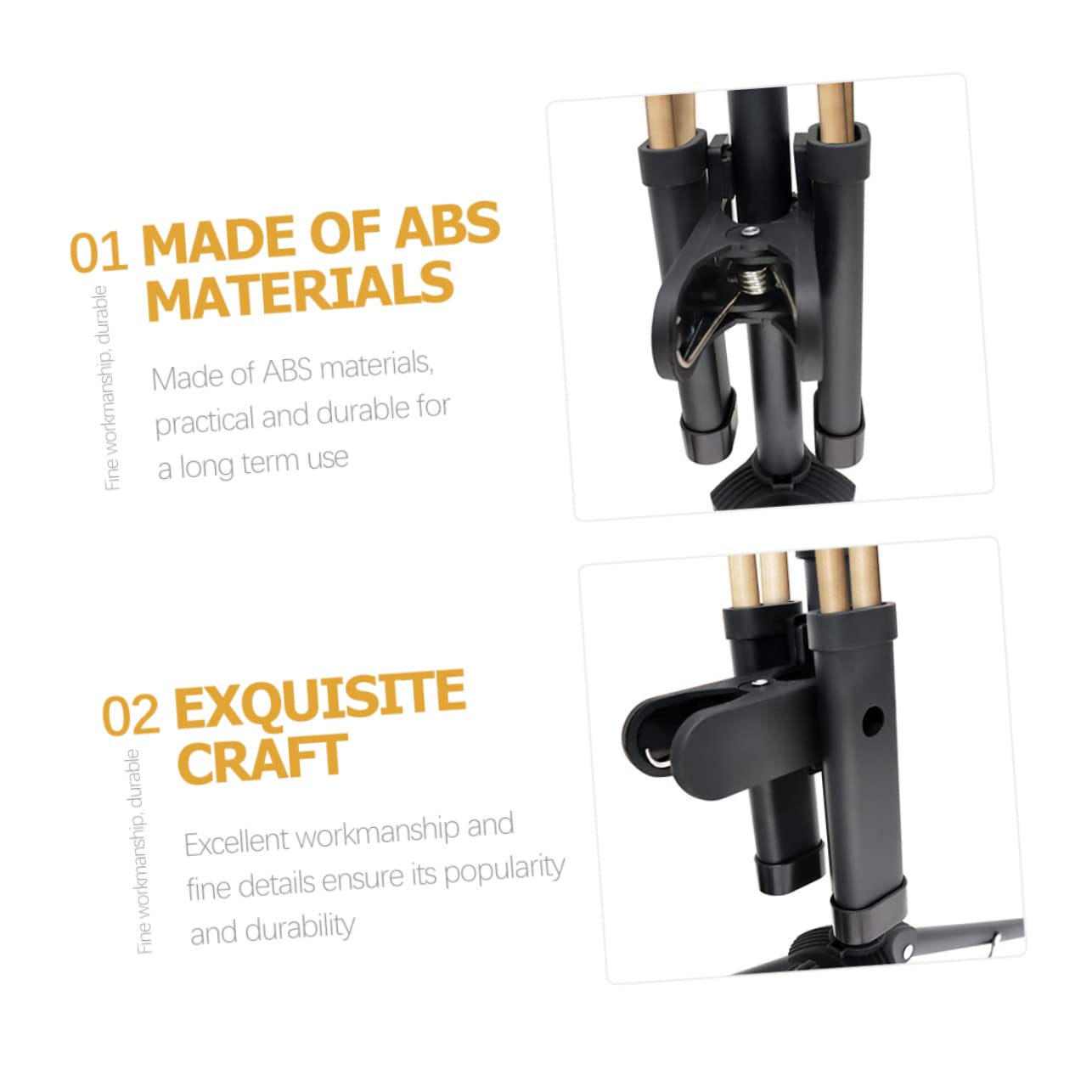 Soporte para Baquetas Portátil Clip Resistente para Batería, Adecuado para Salas de Ensayo y Escenarios