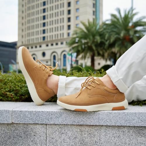 OrthoComfoot Men's Orthopedic Leather Dress Walking Shoes: Comfortable Arch Support Fashion Sneakers for Plantar Fasciitis, Orthotic Causal Business Shoes for Heel Foot Pain Relief3