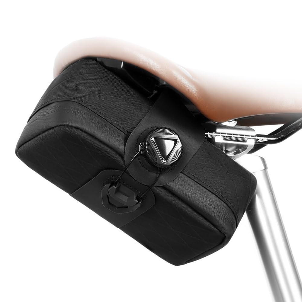DONGKER Bike Bag, 0.8L Fahrrad Satteltasche mit Capture-System, Wasserdichter Fahrradsitz Tasche für MTB, Rennrad, e-Bike