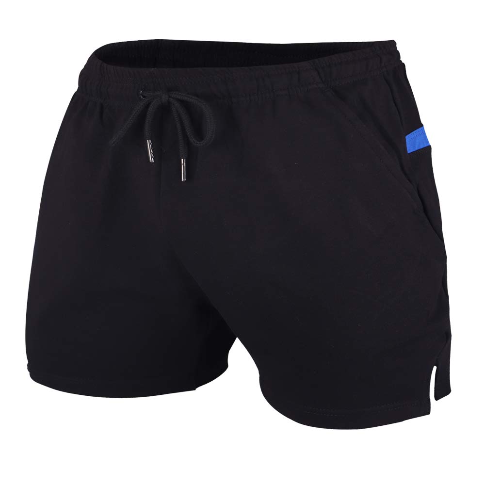 Muscle Alive Uomo Bodybuilding Palestra Pantaloncini Cotone Allenarsi Sportivo Fitness Workout Shorts