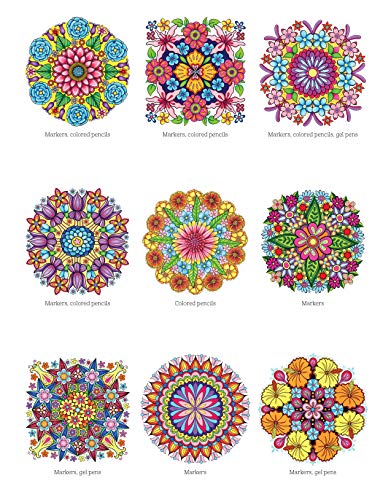 Flower Mandalas Coloring Book: 13
