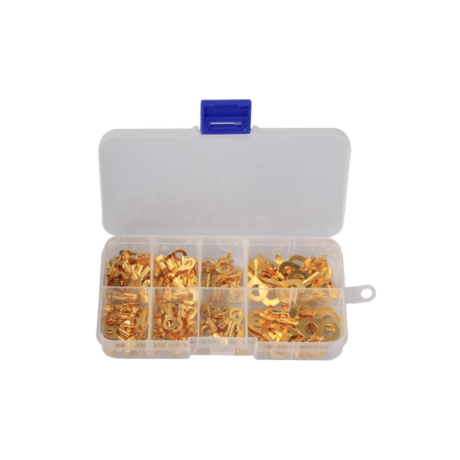 DSZUJTYROP 150PCS Electrical Wire Connectors Ring Lug Terminal Kit Non-insulated Crimp Terminal Assortment M3/M4/M5/M6 with Box