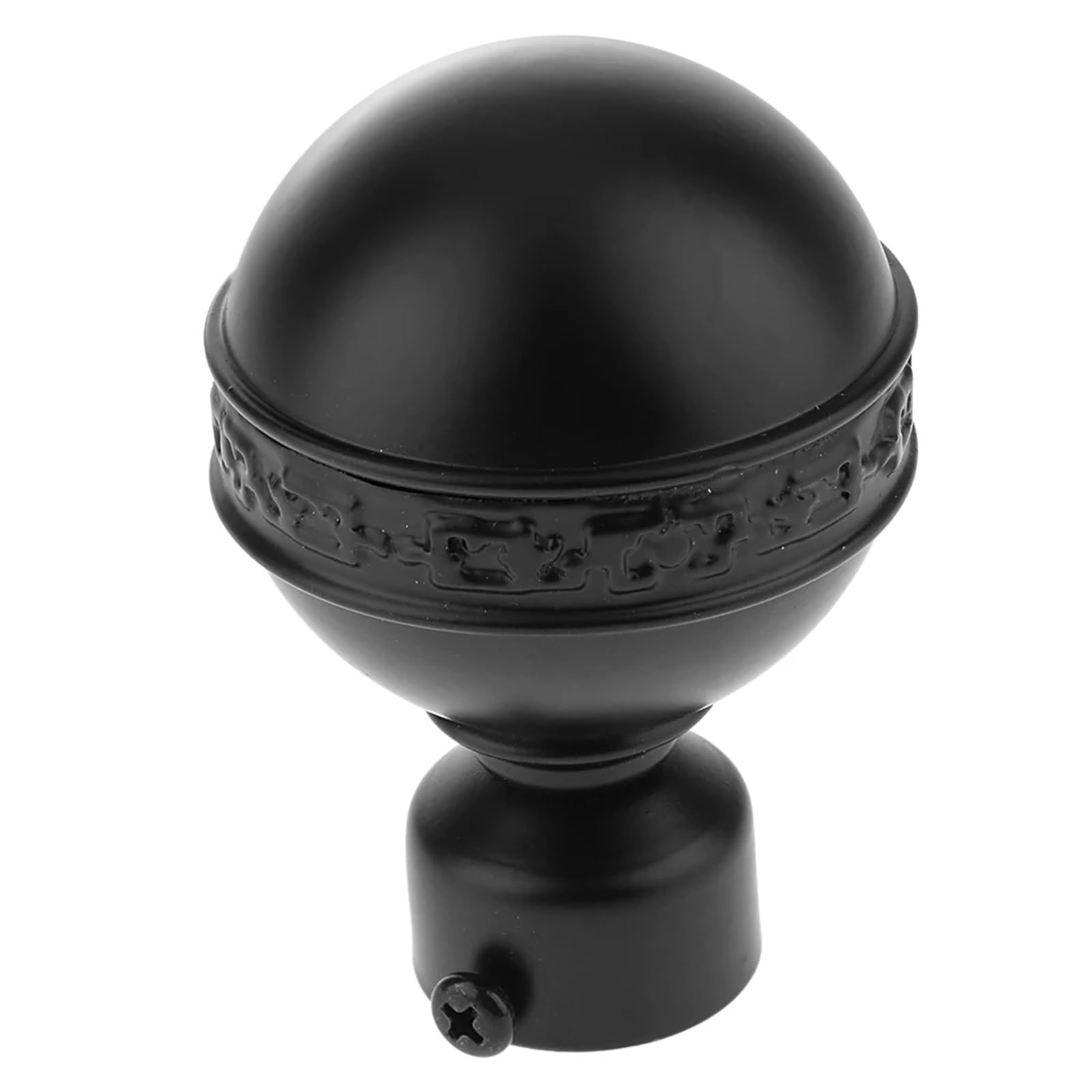 LUYSGBXR Curtain Rod Head Curtain Rod End Unique Design 28mm Diameter Finial Caps Black(Style 04)