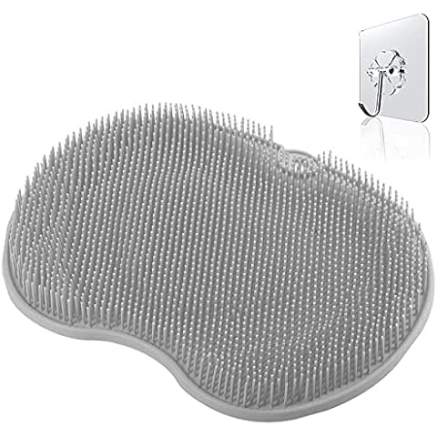 Shower Foot Massager Scrubber, Foot Cleaner Massage Mat with Non Slip Suction Cups, Improve Circulation Relieve Tired and Pain (Grey) Cover