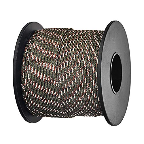 Brotree Paracord 2mm Cuerda de Nailon Paracaídas de 3 Hilos Hebras de Fibra Poliéster