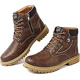 [Maxome] ブーツ メンズ サイドジッパー ハイカット ブーツ 男性 秋 冬用 厚底 ブーツ メンズ 冬靴 レースアップブーツ ワークブーツ エンジニアブーツ 編み上げブーツ 軽量 防水 ショートブーツ アンクルブーツ