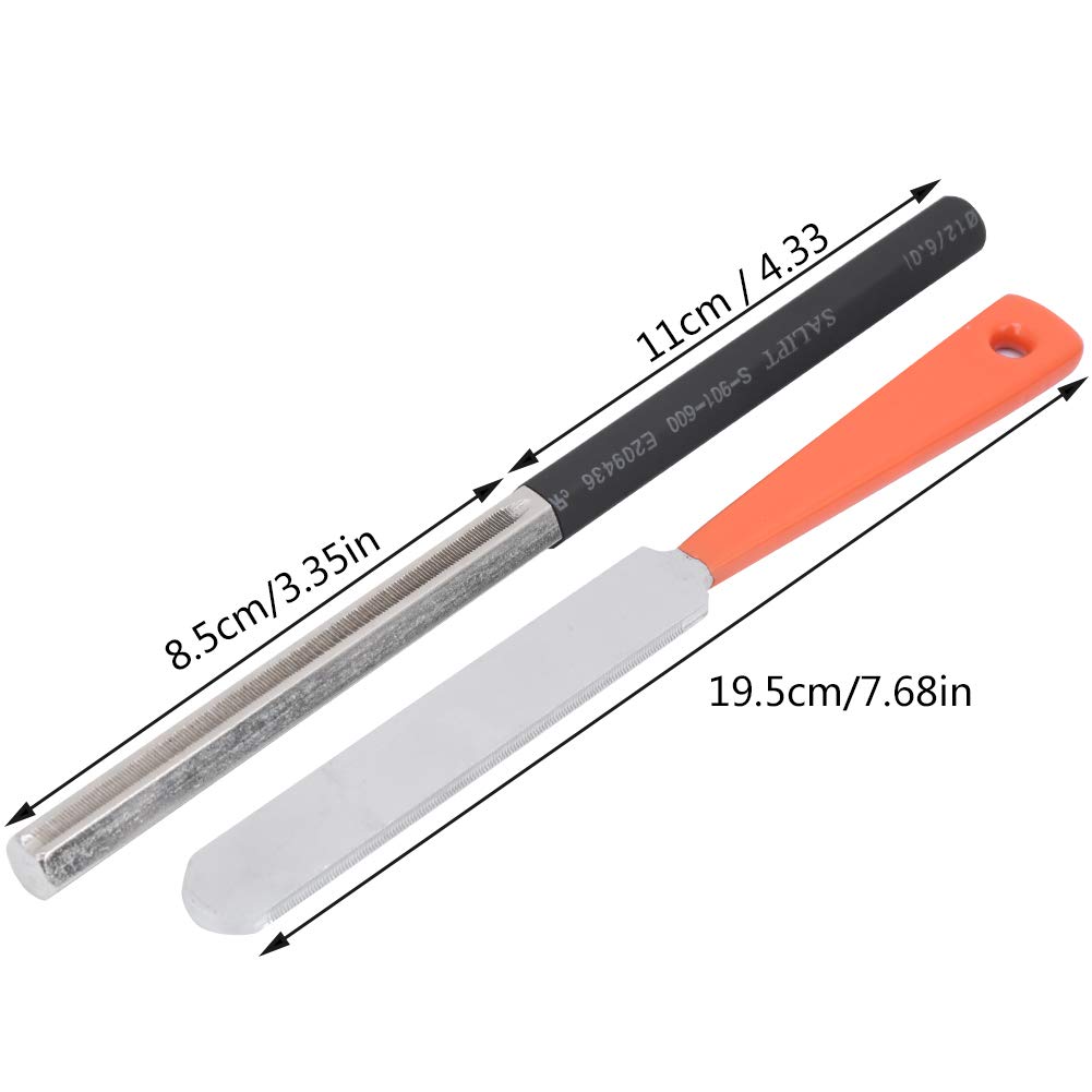 Fichier de pansement de frettes de guitare 2 pièces outils de réparation de frettes en acier inoxydable avec poignée en caoutchouc pour instruments à cordes ukulélé