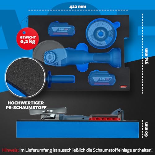 APTEX schuimvulling geschikt voor Bosch accu-haakse slijper GWS 18V-10 voor L-Boxx 136 - Afbeelding 4