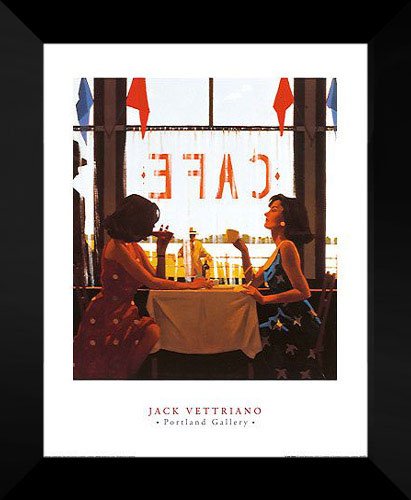 Jack Vettriano Framed Art Print 20x24 "Café Days "