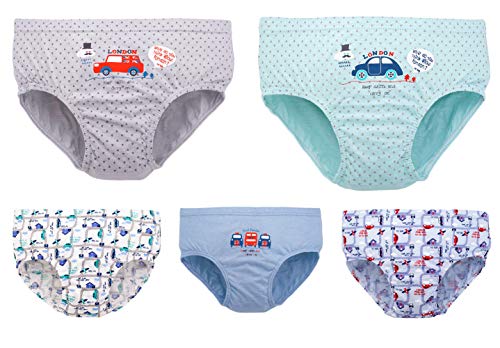 WAIWAIZUI Kinderslips, boxershorts, katoen, verpakking van 5 stuks