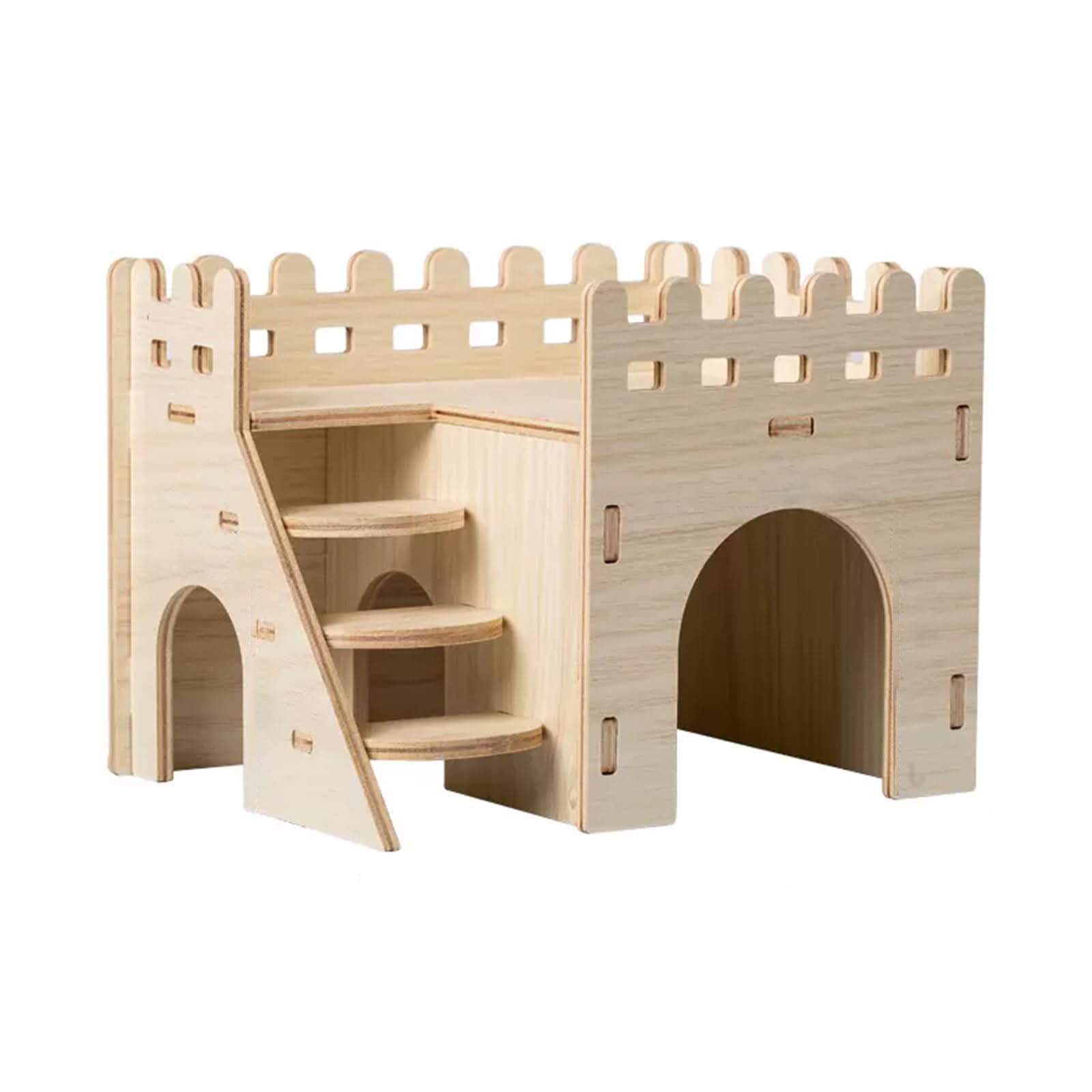 TOKAYIFE Casa de hámster, cabaña de escondite de Animales pequeños para Mascotas de Madera, casa de Vida Natural para hámster Enano Gerbil Rat Chipmunk (MZ-119)