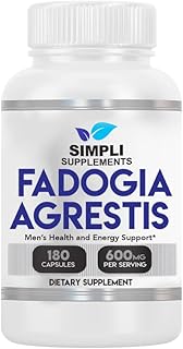 Simpli Supplements Fadogia Agrestis, 600mg per Serving @ 180 Capsules, Potent Extract to Boost Test for Muscle Growth & Athletic Performance