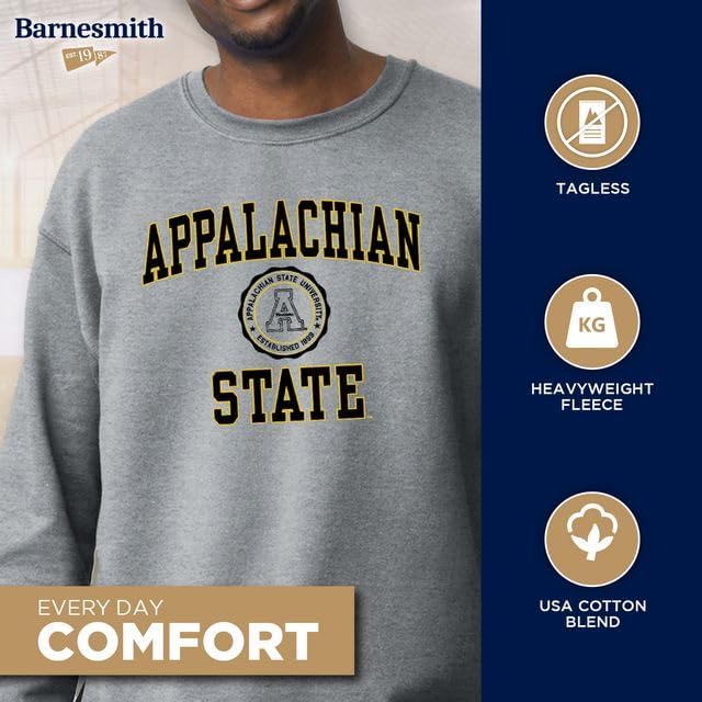 Barnesmith Crewneck Sweatshirt for College, Heritage Logo, Adult Unisex - Image 3