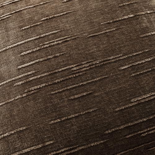 Image of Foindtower Pack of 2 Slubby Textured Chenille Throw Decorative Pillow Covers Square Accent Solid Cushion Cover Cozy Soft Farmhouse Pillow Case for Couch Sofa Bedroom Living Room 24x24 Inch,Dark Brown