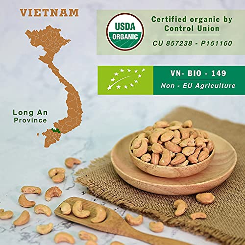 Image of LAFOOCO Organic Unsalted Cashews 30 oz, USDA Certified Dry Roasted Nuts