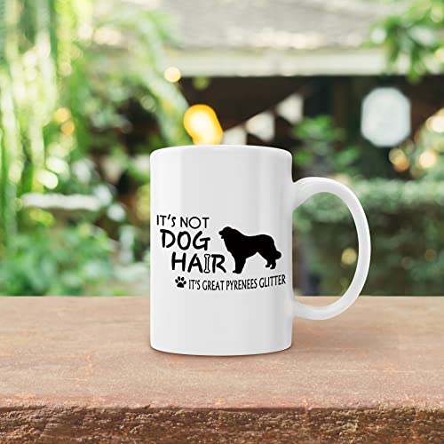 Gichugi It's Not Dog Hair It's Great Pyrenees Glitter Ceramic Mug-11 Ounces Funny Dog Coffee Milk Tea Mug Cup,Gifts For Dog Lovers Dog Mom Women Teens Girls #TOP1