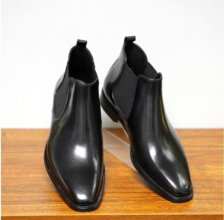 Men's Chelsea Ankle Boots Genuine Leather Oxford Casual and Formal Dress Boot Leather Dress Boots2