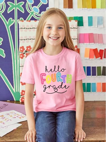 Image of First Day of School Shirt Girls Boys Preschool to 5th Grade Tshirt Kids Back to School Graphic Tee Tops