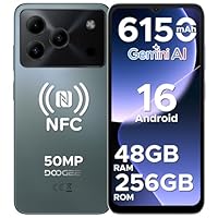 DOOGEE Note56 Plus Telefono Movil Andriod 16, 48GB+256GB/2TB Smartphone Octa Core 6.56" HD+ 90Hz Móvil, Batería 6150mAh, 50MP+8MP, Teléfono Móvil 8.5mm, Dual SIM 4G/ GPS/NFC/Huella Dactilar/Face ID