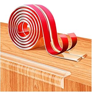 Baby Proofing Edge Protector Clear 0.6in Silicone Soft Corner Protectors with Upgraded Pre-Taped Strong Adhesive 6.6ft…