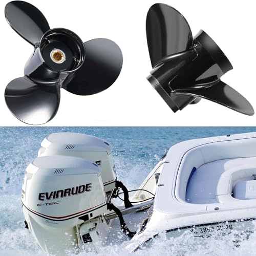 Image of Boat Propeller fit Johnson Evinrude OMC Stern Drive 40-140 HP Engines 13 Spline Tooth Outboard Prop RH OEM Propeller for 50 60 65 70 75 85 88 90 100 110 112 115 120 125 135 HP