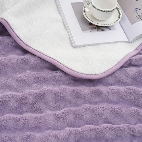 Couverture imperméable chien 152x203 plaid lit violet - 6