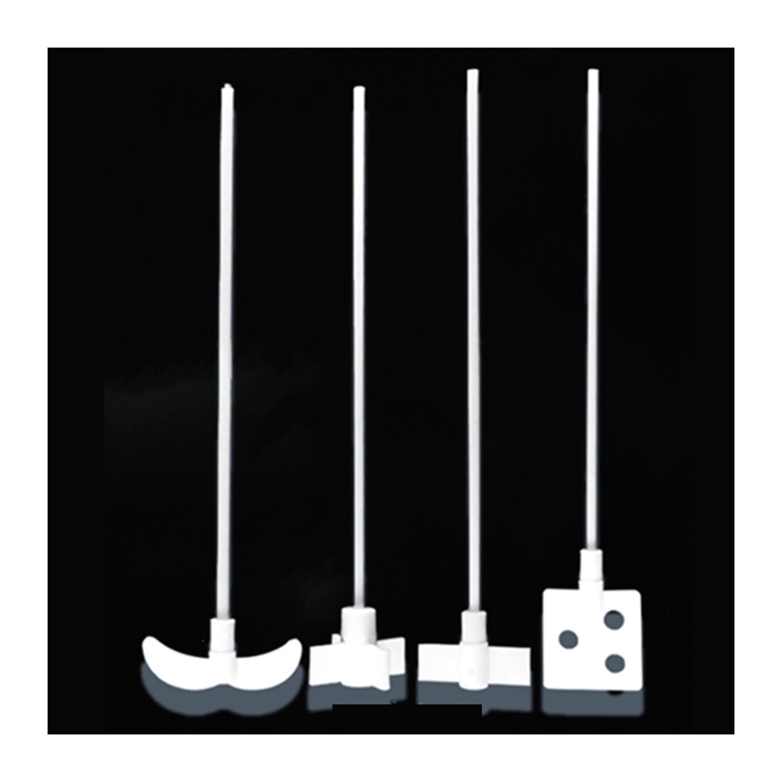 PTFE-Rührwelle-Rührstab Labor-PTFE-Rührpaddelrührer, Agitierende Aalve-Klinge, säure- und alkalibeständig, Mondkreuzplatte, Typ F4, Mischstab, Durchmesser 8 mm(65mm-8mm-250mm)