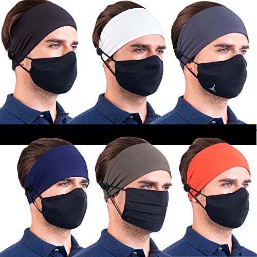 Headband with Button for Mask. Ear Protection and Comfort. Face Mask Holder for Nurses and People Who Wear Masks