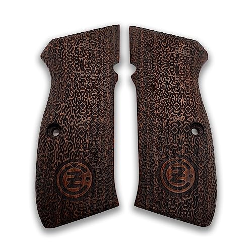 Poignée pistolet CZ-75 en bois de noyer fait main au design Ars.063 d'exception