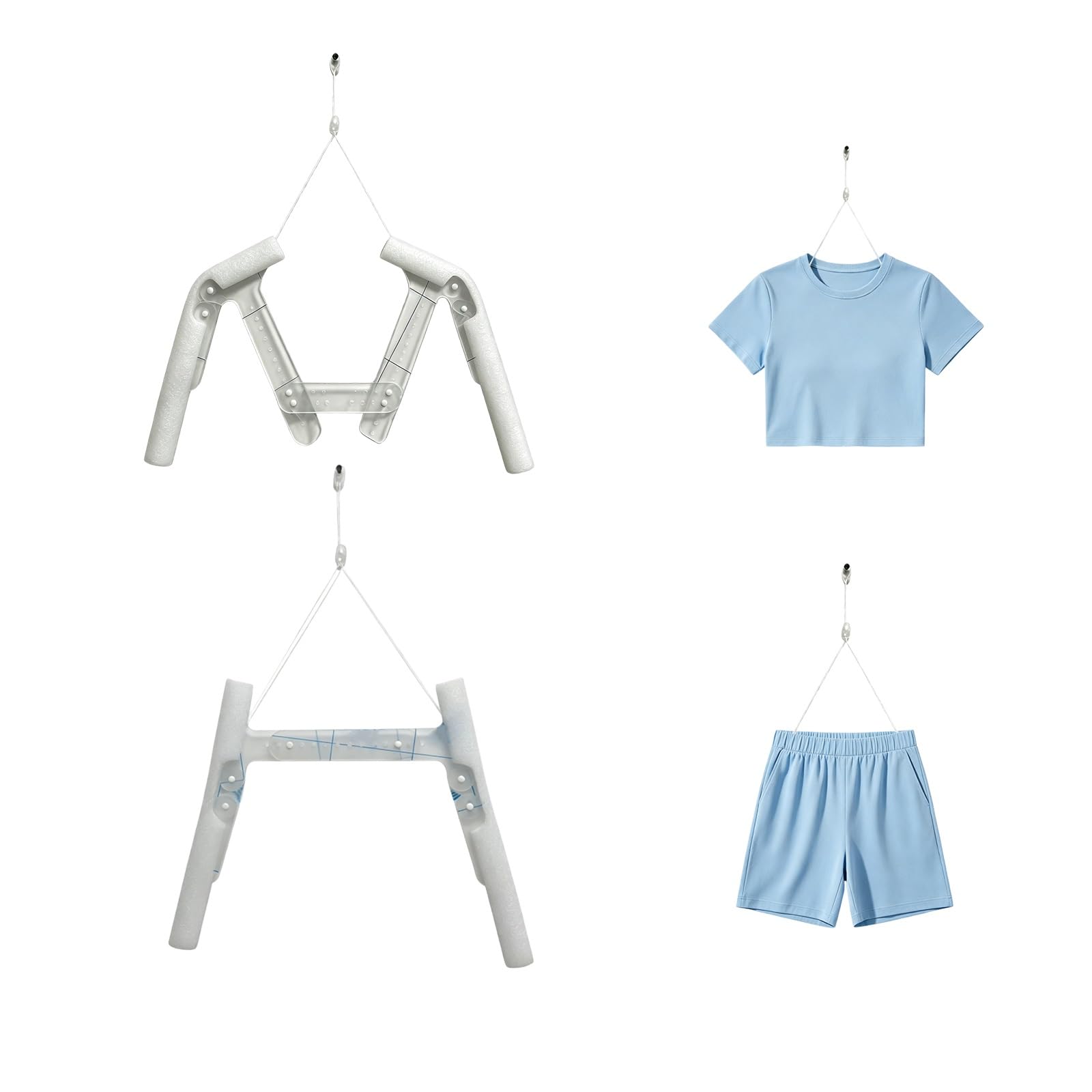 Set Da 2 Grucce A Forma Di Busto Trasparente, Appendiabiti Multifunzione Per Fotografia Di Moda Ed Esposizione, Busto In Acrilico Invisibile Per Negozi, Boutique