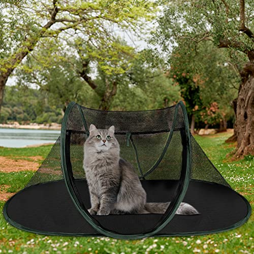 Cat Tent Outdoor, Pet Enclosure Tent Suitable For Cats And Small Animals, Indoor Playpen Portable Exercise Tent With Carry Bag(Dark Green) #TOP6
