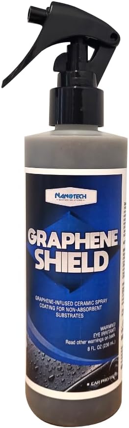 Graphene Shield - Ceramic and Graphene Protective Coating for Cars, Trucks, Motorcycles, Boats - Gloss Sealant Automotive Paint, Metals, Plastics, Glass (8 Oz.)