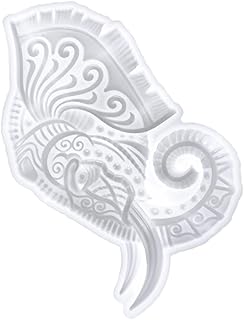 Balacoo epoxy resin decor silicone epoxy silicone mold resin epoxy silicone mold elephant head modeling mold DIY silicone mold elephant head crafting mold white 3d Silica gel animal crafts