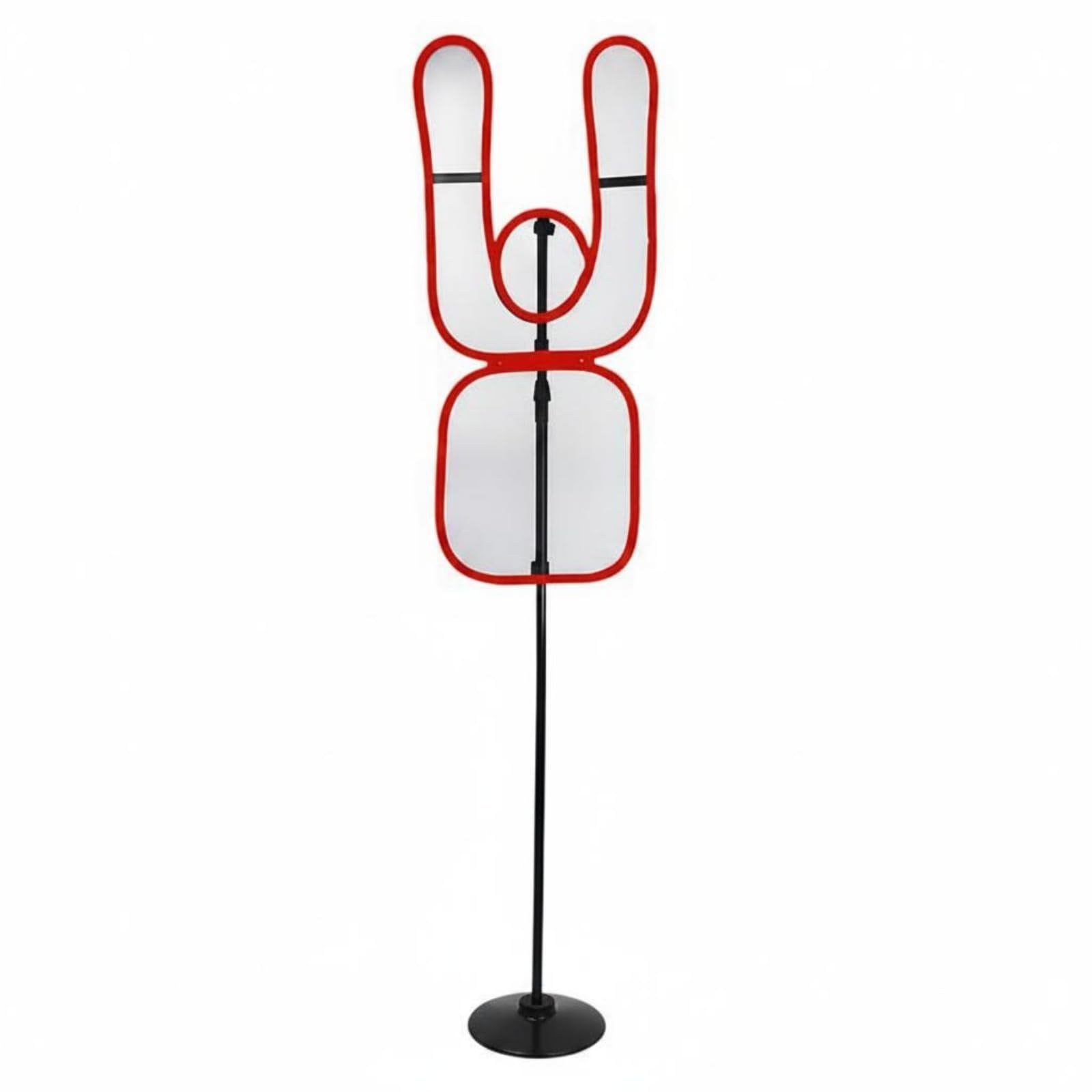 Basketball Trainingsdummy Verteidiger Figur Trainingshilfe Hindernis Pylon mit Modularer Konstruktion Längenverstellbar Robuste Basis Metall Glasfaser Gummi für Teamübungen Hallentraining