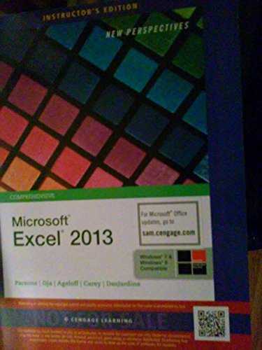 Instructor's Edition: Microsoft Excel 2013 1285172256 Book Cover
