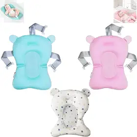 Almofada De Banho Para Bebê Universal Teu Baby Flutuante Boia Segura Infantil Anatômica Criança Banheira Azul Rosa (Azul)