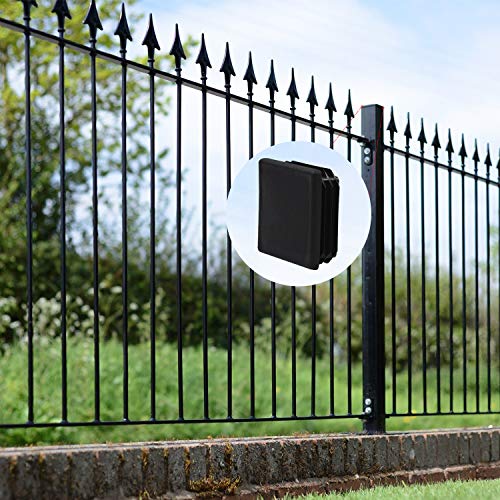 FiveEyes 2\" 2x2 Square Tubing Plastic Plug,2 Inch End Cap (10 Pack)2\"x2\" 2 Inch Square Tube End Cap Fence Post Pipe Cover Tubing Insert Chair Glide Finishing Plug