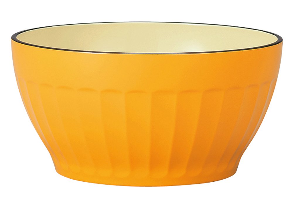 Yamanaka Nuri Nature Granola Bowl Mustard Yellow 5.9in Resin Made in Japan