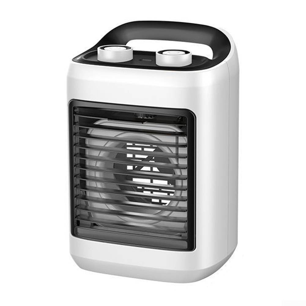 Tragbarer Klimaanlagen-Ventilator, Mini-Desktop-Kühler mit 6 Windgeschwindigkeiten, USB-betriebener Luftkühler für Zuhause, Büro, Schlafzimmer, leiser Betrieb, 180 ml Wassertank