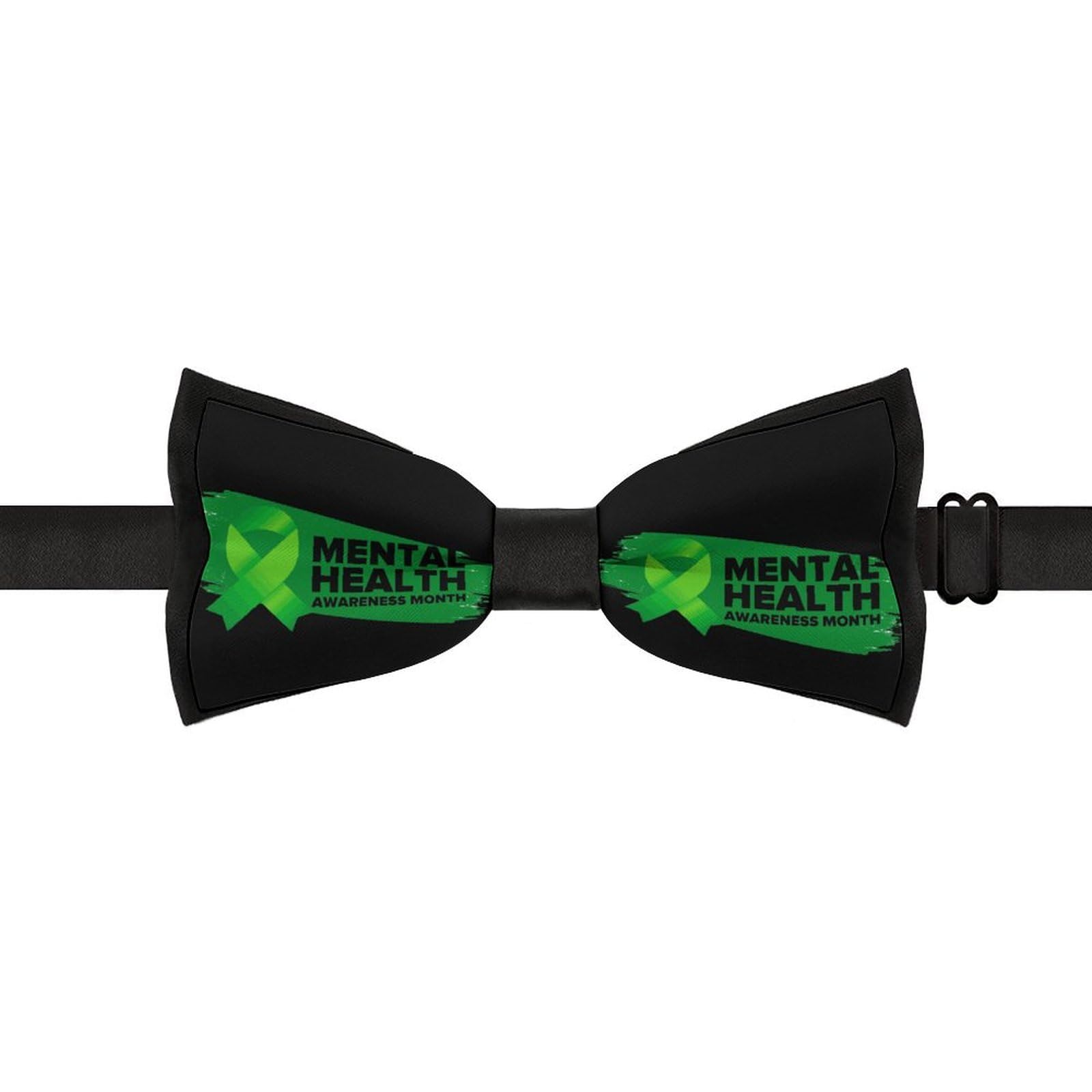 GoasNei Mental Health Awareness Month 2022 Bow Tie for Men Adjustable Necktie Funny Tie Neck Ties for Weddings Party