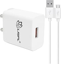 LRIPL 5V-2A Mobile Charger Adapter with Micro USB Cable | 10W Fast Charger Compatible with Smartphones, Tablets, MP3 Players, Headphones, Cameras, and Speakers - White