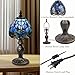 Radtiff Small Tiffany Style Stained Glass Table Lamp,6in Blue Dragonfly 3-Color-Temperature Lamp for Bedside Living Room Office Decor Home Included LED Bulb