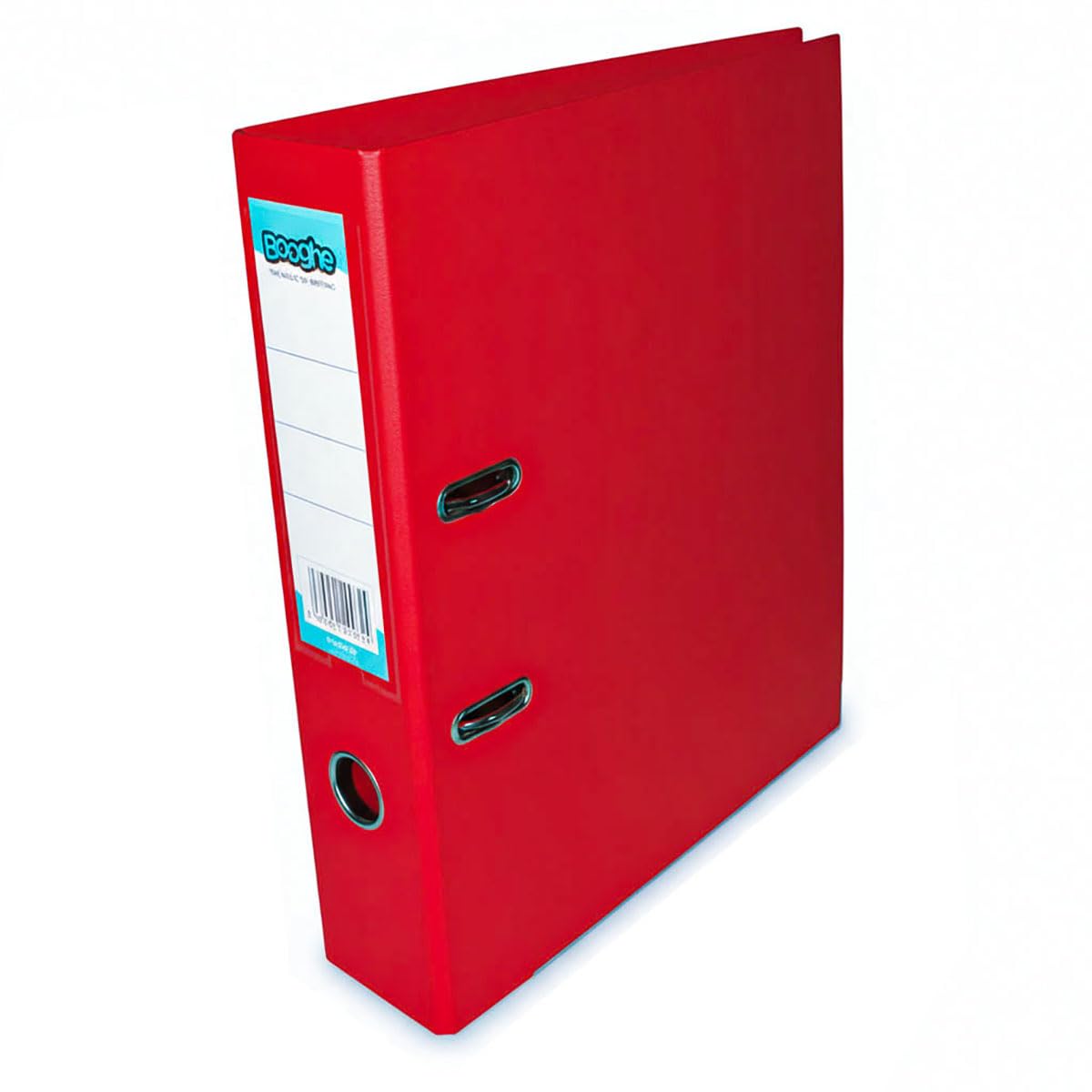 Booghe A4 Lever Arch File with Protector – Single, 4 or 10 Pack – Black, Red, Blue, Green, Turquoise, Fuchsia – Heavy Duty Office Filing & School Binders (1, Red)