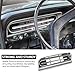 G-PLUS Dash Bezel Trim Compatible with Ford Truck F100 F250 F350 1967-1972,Chrome W/Silver & Black Dash Bezel