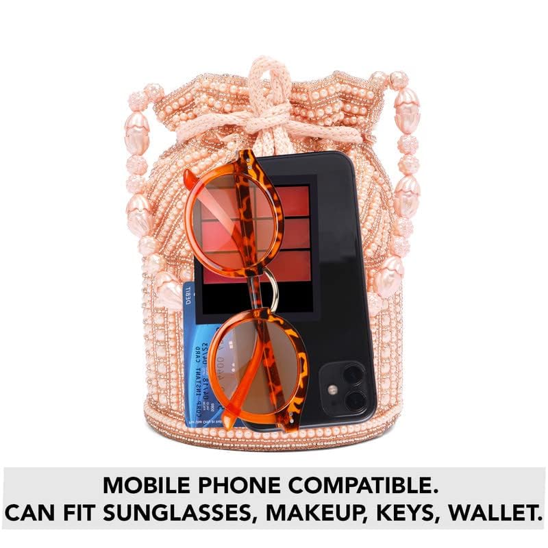Image of Aheli Clutch Purses Gift for Women Handmade Evening Sling Handbag Stylish Bridal Fashion Bag